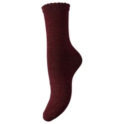 чорапи,дамски,чорапи,pieces,sebby,glitter,socks,tawny,port,(red)