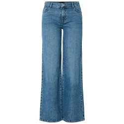 дънки,дамски,панталони,pieces,selma,mb,new,wide,leg,low,waist,jeans,medium,blue,denim,(blue)