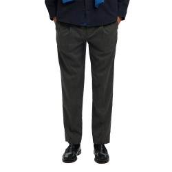 панталони,мъжки,панталони,selected,190,leroy,pleat,regular,tapered,fit,pants,dark,grey,melange,(grey)