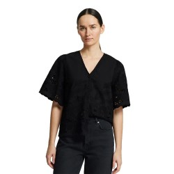 риза,с,къс,ръкав,дамски,блузи,дамски,ризи,selected,dahlia,short,sleeve,shirt,black