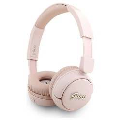 слушалки,слушалки,guess,logo,script,headphones,pink
