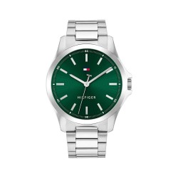 часовник,часовници,tommy,hilfiger,bruce,42,mm,watch,silver,(silver,green,mineral)