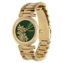 Часовник Olivia burton T-Bar Floral 34 mm woman watch - Golden (Gold / Green / Mineral) часовник,часовници,olivia,burton,t,bar,floral,34,mm,woman,watch,golden,(gold,green,mineral)