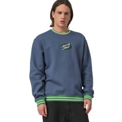 Блуза Santa cruz Global oval dot front crew sweatshirt - Blue (Heritage Blue) блуза,мъжки,пуловери,santa,cruz,global,oval,dot,front,crew,sweatshirt,blue,(heritage,blue)
