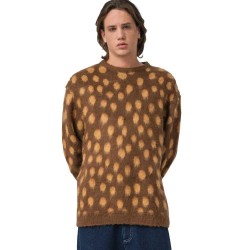 Блуза Santa cruz Jaguar knit crew sweatshirt - Brown (Brown) блуза,мъжки,пуловери,santa,cruz,jaguar,knit,crew,sweatshirt,brown,(brown)