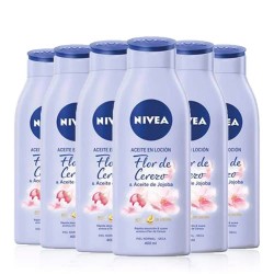 хигиена,тяло,nivea,cherry,blossom,&,jojoba,lotion,400ml,body,oil