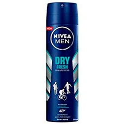 хигиена,тяло,nivea,men,dry,impact,fresh,200ml,deodorant,spray,blue