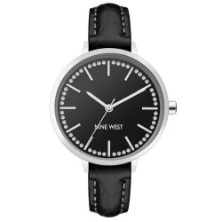часовник,часовници,nine,west,nw,2555bkbk,quartz,34,mm,woman,watch,silver,(grey,black,black)