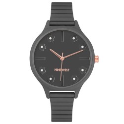 Часовник Nine west NW-2562GYGY Quartz 36 mm woman watch - Silver (Grey / Grey / Grey) часовник,часовници,nine,west,nw,2562gygy,quartz,36,mm,woman,watch,silver,(grey,grey,grey)