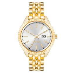 Часовник Nine west NW-2660SVGB Quartz 34 mm woman watch - Golden (Golden / Golden / Grey) часовник,часовници,nine,west,nw,2660svgb,quartz,34,mm,woman,watch,golden,(golden,golden,grey)
