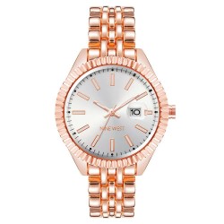 Часовник Nine west NW-2660SVRG Quartz 36 mm woman watch - Golden (Pink / Pink / Grey) часовник,часовници,nine,west,nw,2660svrg,quartz,36,mm,woman,watch,golden,(pink,pink,grey)