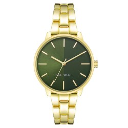 часовник,часовници,nine,west,nw,2682gngb,quartz,34,mm,watch,golden,(golden,golden,green)