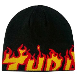 шапка,всички,шапки,thrasher,flame,skully,beanie,black,(black)