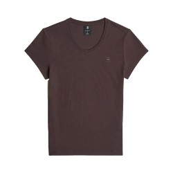 Тениска G-Star Eyben 2.0 short sleeve v neck T-shirt - Chocolate Plum тениска,дамски,тениски,g,star,eyben,2.0,short,sleeve,v,neck,t,shirt,chocolate,plum