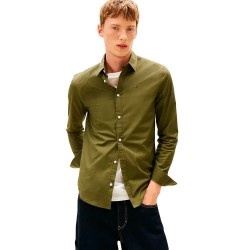 Риза с дълъг ръкав Tommy jeans Original Stretch Slim Fit long sleeve shirt - Green (Dark Greenery) риза,с,дълъг,ръкав,мъжки,ризи,tommy,jeans,original,stretch,slim,fit,long,sleeve,shirt,green,(dark,greenery)