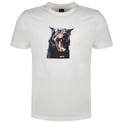 Тениска BOSS Dobermann 10277382 T-shirt - White (White) тениска,мъжки,тениски,дамски,тениски,boss,dobermann,10277382,t,shirt,white,(white)