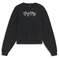 Блуза HUGO Deroxina 8 10271273 sweatshirt - Black (Black) блуза,дамски,блузи,hugo,deroxina,8,10271273,sweatshirt,black,(black)