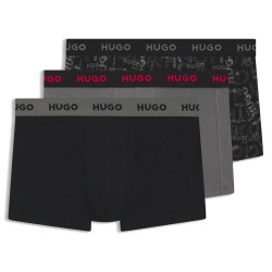 Боксерки HUGO Design 10267989 Trunk boxers 3 units - Black / Grey (Open Miscellaneous 967) боксерки,мъжко,бельо,hugo,design,10267989,trunk,boxers,3,units,black,grey,(open,miscellaneous,967)