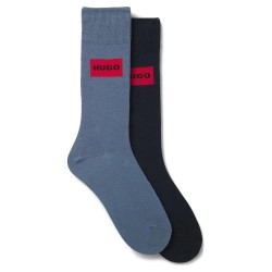 Чорапи HUGO Red Label 10272160 long socks 2 pairs - Blue / Black (Open Blue) чорапи,мъжки,чорапи,hugo,red,label,10272160,long,socks,2,pairs,blue,black,(open,blue)