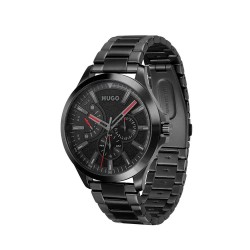часовник,часовници,hugo,leap,45,mm,watch,black,black,mineral