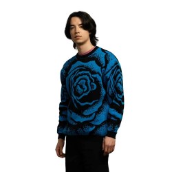 блуза,мъжки,пуловери,santa,cruz,crew,dressen,big,rose,knit,sweater,blue,(black,blue,rose)