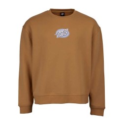 блуза,мъжки,пуловери,santa,cruz,crew,lined,oval,dot,sweatshirt,brown,(sand)