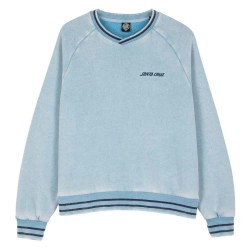 блуза,дамски,блузи,santa,cruz,crew,strip,emb,sweatshirt,blue,(dusty,blue,wash)