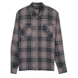 карирана,риза,дамски,ризи,мъжки,ризи,santa,cruz,el,jefe,long,sleeve,shirt,grey,(light,grey,check)