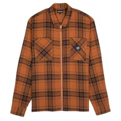 карирана,риза,мъжки,ризи,santa,cruz,el,jefe,long,sleeve,shirt,brown,(terracotta,check)