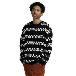 блуза,мъжки,пуловери,santa,cruz,knit,crew,sweater,black,(check,stripe)