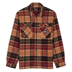 карирана,риза,дамски,ризи,мъжки,ризи,santa,cruz,lodge,long,sleeve,shirt,orange,(burnt,orange,check)