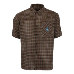 карирана,риза,дамски,ризи,мъжки,ризи,santa,cruz,mini,hand,short,sleeve,shirt,brown,(brown,check)