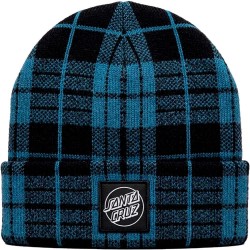 Шапка Santa cruz Opus dot check beanie - Blue (Black / Dusty Blue) шапка,всички,шапки,santa,cruz,opus,dot,check,beanie,blue,(black,dusty,blue)