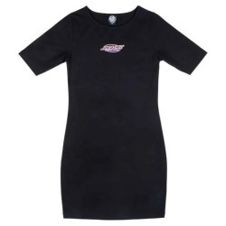 Рокля Santa cruz Oval strip short sleeve dress - Black (Black) рокля,дамски,поли,и,рокли,santa,cruz,oval,strip,short,sleeve,dress,black,(black)