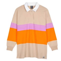 блуза,с,яка,дамски,тениски,santa,cruz,polo,monterey,long,sleeve,t,shirt,beige,(chalk)