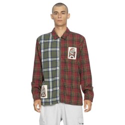 карирана,риза,дамски,ризи,мъжки,ризи,santa,cruz,seeing,moon,dot,long,sleeve,shirt,red,(blood,check)