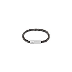 бижутерия,calvin,klein,35100047,bracelet,dark,brown,silver