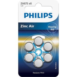 батерии,philips,zinc,air,za675,pr44,batteries,pack6,multicolor