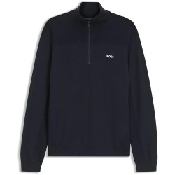 блуза,мъжки,пуловери,дамски,пуловери,boss,momentum,10273969,green,half,zip,sweater,blue,(dark,blue)