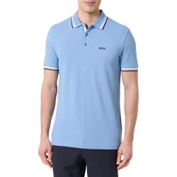 BOSS Paddy 10241663 short sleeve polo - Blue (Open Blue) дамски,блузи,с,яка,мъжки,блузи,с,яка,boss,paddy,10241663,short,sleeve,polo,blue,(open,blue)