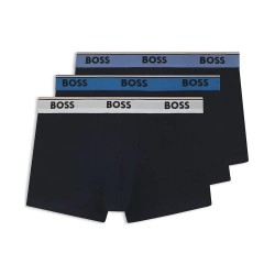 Боксерки BOSS Power Trunk 10276514 boxers 3 units - Black (Open Blue) боксерки,мъжко,бельо,boss,power,trunk,10276514,boxers,3,units,black,(open,blue)