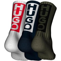 Чорапи HUGO Back Label 10262445 socks 3 pairs - Multicolor (Open Miscellaneous) чорапи,мъжки,чорапи,дамски,чорапи,hugo,back,label,10262445,socks,3,pairs,multicolor,(open,miscellaneous)