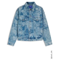 Яке HUGO Dex 10266024 denim jacket - Blue (Turquoise / Aqua) яке,мъжки,якета,дамски,якета,и,палта,hugo,dex,10266024,denim,jacket,blue,(turquoise,aqua)