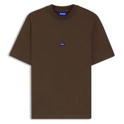тениска,мъжки,тениски,дамски,тениски,hugo,nieros,01,blue,short,sleeve,t,shirt,brown,(dark,brown)
