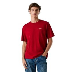 тениска,мъжки,тениски,pepe,jeans,contrast,connor,short,sleeve,t,shirt,red,(currant,red)