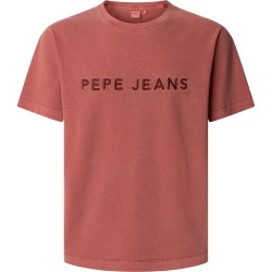 тениска,мъжки,тениски,pepe,jeans,meyer,short,sleeve,t,shirt,orange,(currant,red)
