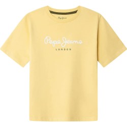 Тениска Pepe jeans New Art short sleeve T-shirt - Yellow (Soft Yellow) тениска,мъжки,тениски,дамски,тениски,pepe,jeans,new,art,short,sleeve,t,shirt,yellow,(soft,yellow)