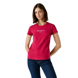 Тениска Pepe jeans New Virginia short sleeve T-shirt - Pink (Penn Pink) тениска,дамски,тениски,pepe,jeans,new,virginia,short,sleeve,t,shirt,pink,(penn,pink)
