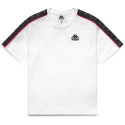 тениска,дамски,тениски,kappa,222,banda,adi,short,sleeve,t,shirt,white,(white,black,red,racing)