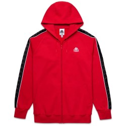 Блуза Kappa 222 Banda Zamin 4 full zip sweatshirt - Red (Red Racing / Black / White) блуза,мъжки,пуловери,kappa,222,banda,zamin,4,full,zip,sweatshirt,red,(red,racing,black,white)